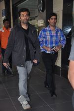 Karan Johar and  Manish Malhotra snapped at Airport in Mumbai on 11th March 2012-1 (11).JPG